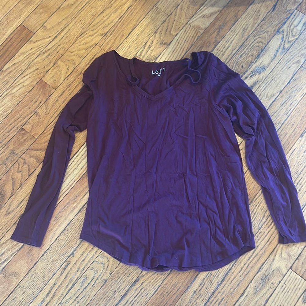 Lost long sleeve tee, medium burgundy